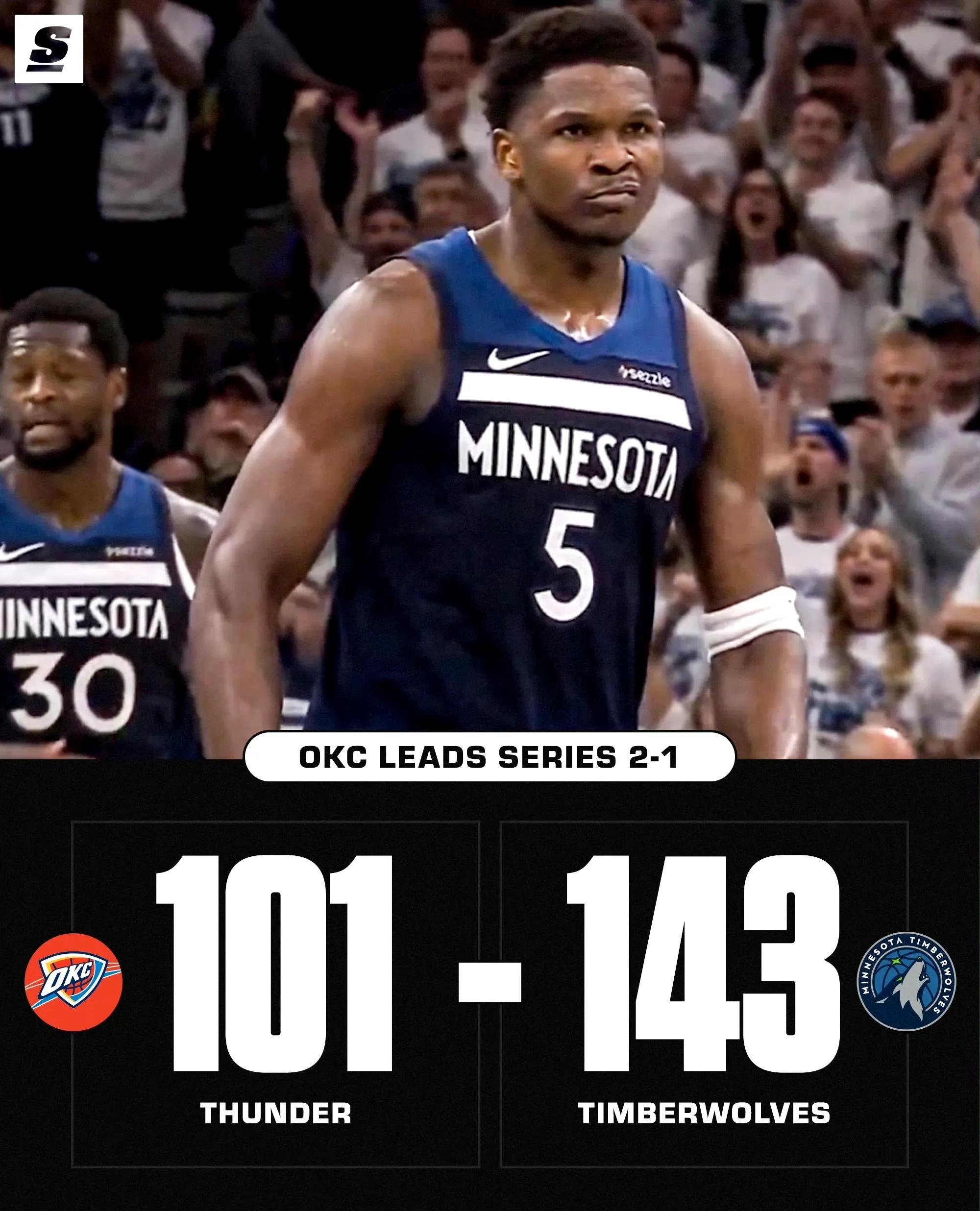 森林狼击败奇才，唐斯砍下绝杀三分球